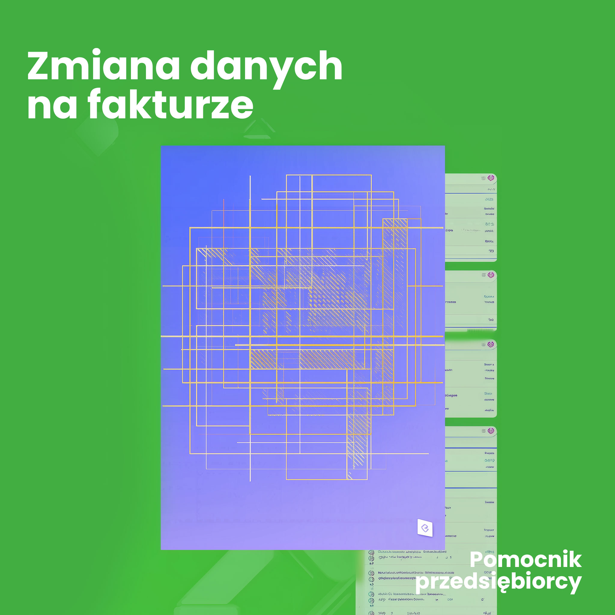 Zmiana danych na fakturze